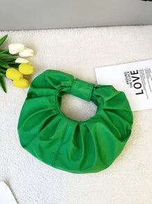 Bolso cartera fruncido - Verde - Ver 5