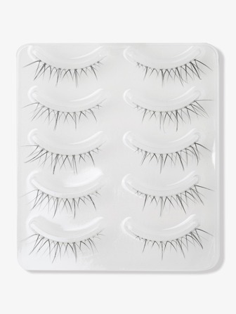 猫眼假睫毛，5 对 9 毫米自然交叉短睫毛条状睫毛，睫毛，睫毛，假睫毛