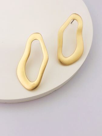 Pendientes de botón geométricos