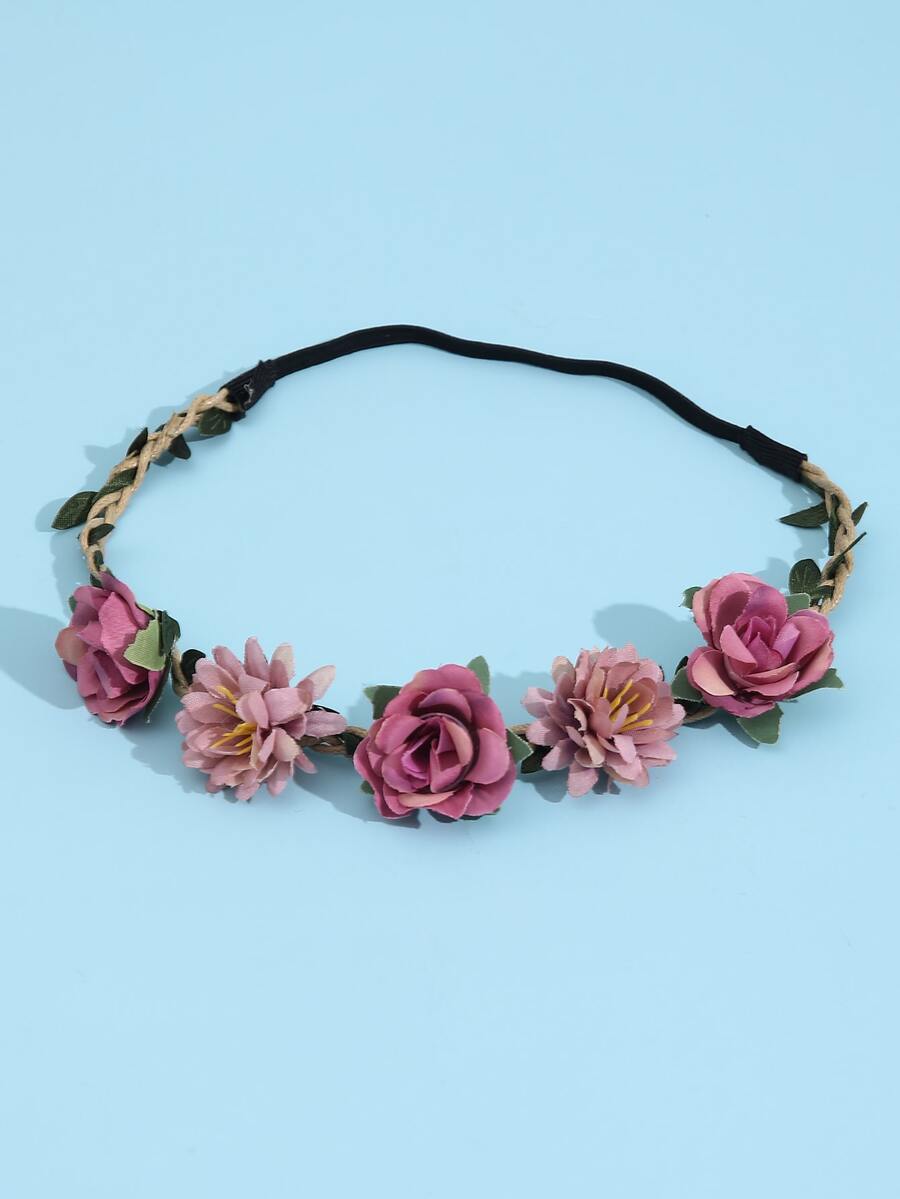 1個人工花環頭箍