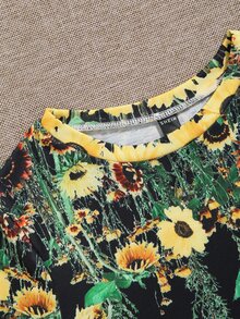 Áo thun nữ Hoa Giải trí - màu đen - Xem 4