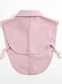 Simple Solid Color Fake Collar 1 Piece - Pink - View 4