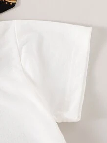 Toddler Girls Butterfly Print Tie Shoulder Tee - White - View 3