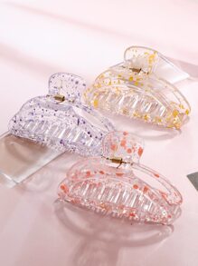 3入組圖案髮爪 - 彩色 - 查看 3