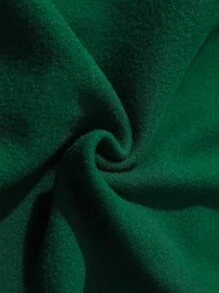 Áo hoodie ấm áp Đồ họa Chữ cái Túi kangaroo Dây rút - Màu xanh lá cây đậm - Xem 4