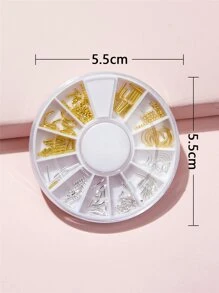 1box Metal Nail Art Decoration - Multicolor - View 2