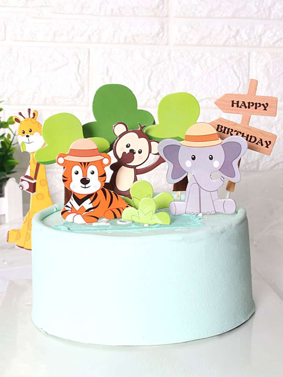 11 cái Bánh Hình Động Vật Hoạt Hình Topper - Nhiều màu - Xem 1