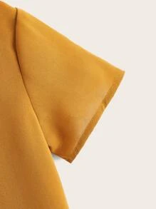 小男童V領素色襯衫