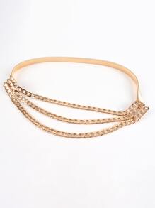Layered Chain Belt - Gold - View 2