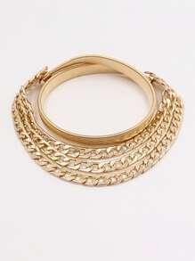 Layered Chain Belt - Gold - View 3