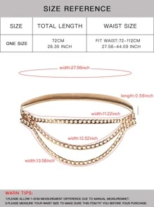 Layered Chain Belt - Gold - View 4