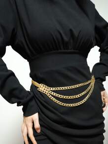 Layered Chain Belt - Gold - View 5
