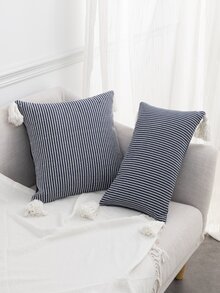 1入組流蘇裝飾靠墊套不附帶墊芯 - 彩色 - 查看 3