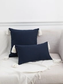 1入組流蘇裝飾靠墊套不附帶墊芯 - 彩色 - 查看 5