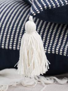 1入組流蘇裝飾靠墊套不附帶墊芯 - 彩色 - 查看 6