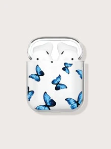 ROMWE Funda compatible con Airpods con patrón de mariposa - Multicolor - Ver 1