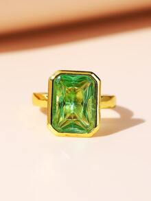 男士寶石裝飾圓環 - 金黃色 - 查看 4