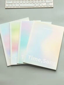 1 pieza Cuaderno con estampado de letra al azar B5 - Multicolor - Ver 1