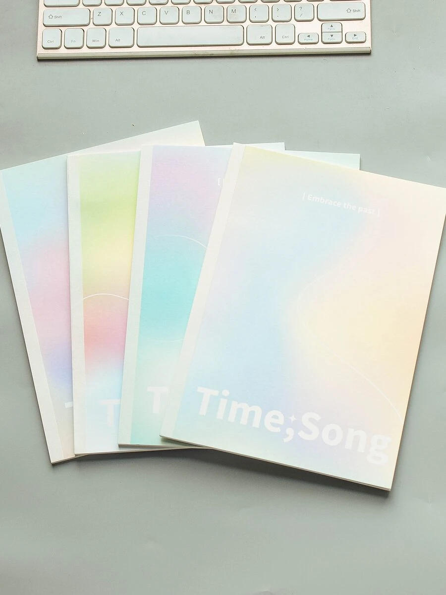 1 pieza Cuaderno con estampado de letra al azar B5 - Multicolor - Ver 1