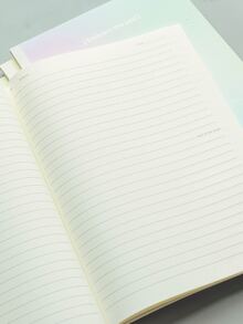 1 pieza Cuaderno con estampado de letra al azar B5 - Multicolor - Ver 3