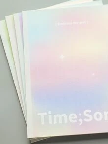 1 pieza Cuaderno con estampado de letra al azar B5 - Multicolor - Ver 4