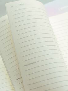 1 pieza Cuaderno con estampado de letra al azar B5 - Multicolor - Ver 5