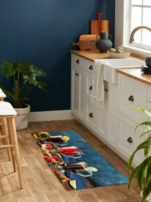 1pc Juice Pattern Non-slip Kitchen Rug - Multicolor - View 7