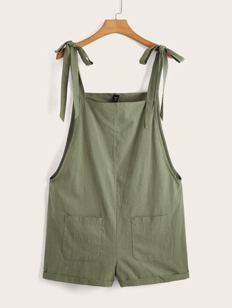 Mono de hombro con nudo con parche de bolsillo