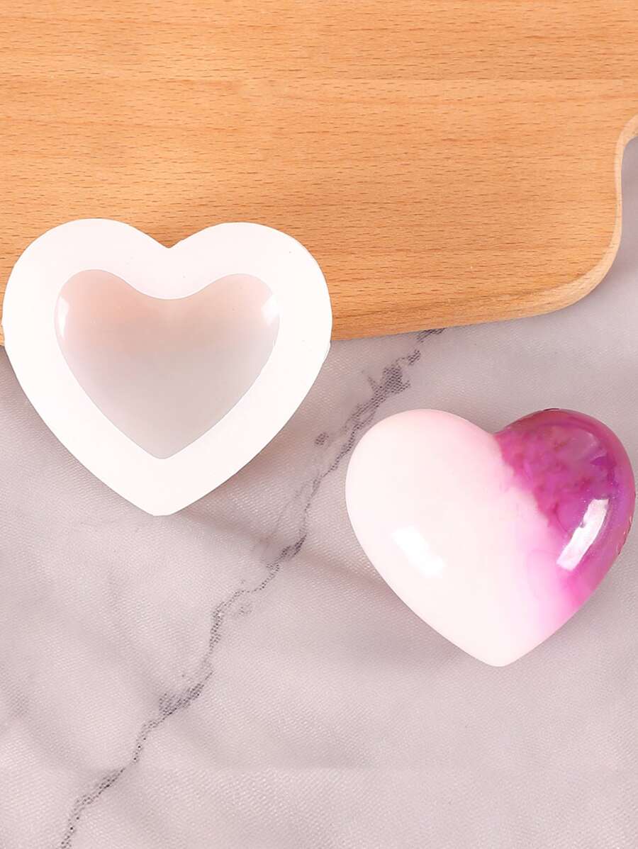 Heart Shaped DIY Silicone Mold - Clear - View 1