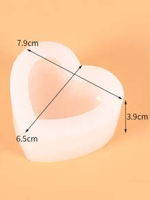 Heart Shaped DIY Silicone Mold - Clear - View 3