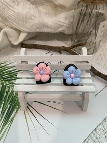 2 piezas Gancho de coche en forma de flor - Multicolor - Ver 3