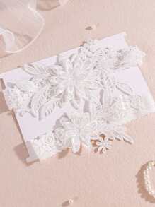 2 chiếc dây đai thêu hoa cho cô dâu - trắng - Xem 2