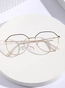 Metal Frame Glasses - Clear - View 2