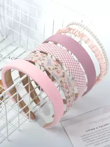 1pc/6pcs Set Elegant Fashion Plaid Pattern Headband, Versatile Hair Accessories For Women & Women Suitable For Outdoor, School, Party, Formal Attire, Gift For Friends,Hairband,Hair Hoop Headbands Head Accessories - Multicolor - View 5