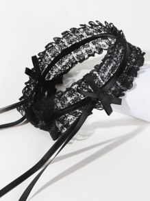 1 Băng Đô Cài Tóc Ren Bướm Cho Nữ, Thích Hợp Cho Các Bữa Tiệc, Sử Dụng Hàng Ngày - màu đen - Xem 4