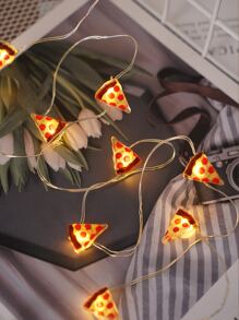 10 Led 1M luz de cuerda con pizza - Amarillo - Ver 1