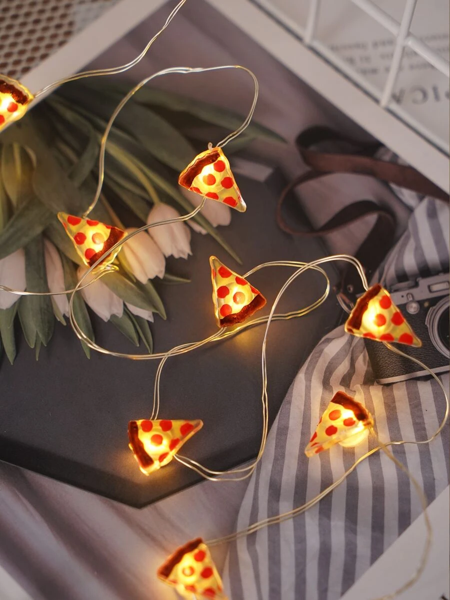 10 Led 1M luz de cuerda con pizza - Amarillo - Ver 1