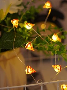 10 Led 1M luz de cuerda con pizza - Amarillo - Ver 4