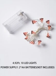 10 Led 1M luz de cuerda con pizza - Amarillo - Ver 6
