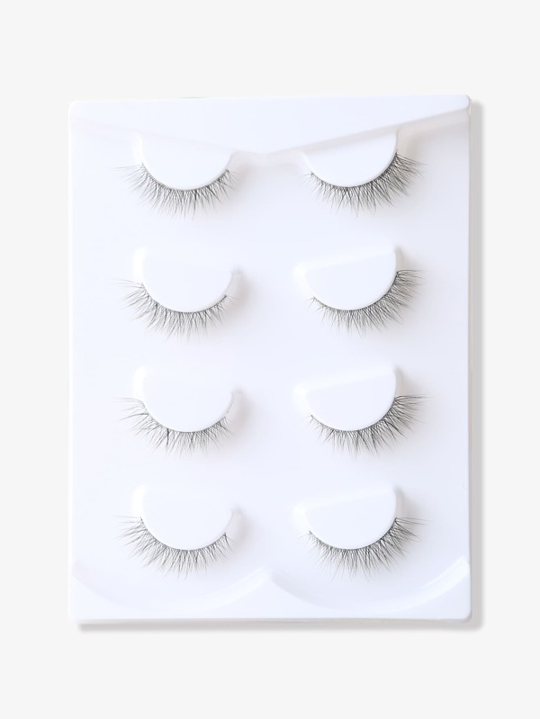 Cat Eye False Eyelashes, 4 pairs 10mm natural cat eye eyelashes SHEIN USA