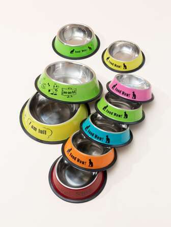 1pc Random Color Pet Bowl