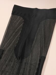 Polka Dot Tights - Black - View 3