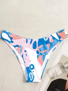 夏季全身印花比基尼泳裤 - 彩色 - 查看 1