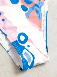 夏季全身印花比基尼泳裤 - 彩色 - 查看 4