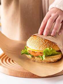 1 rollo de forros de papel pergaminos con letras gráficas para freidor de aire en cocina, papel para freidor de aire - Multicolor - Ver 5