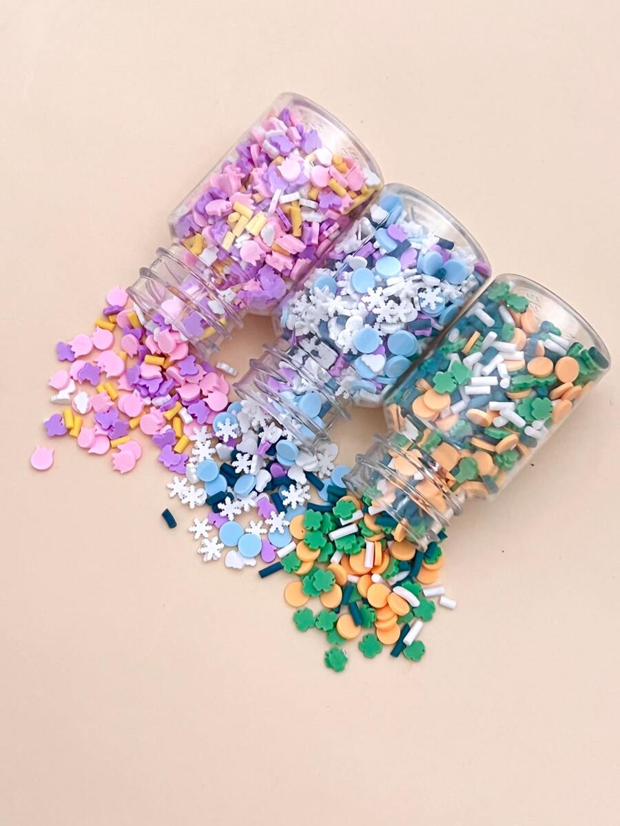 3入組隨機款式彩色高分子粘土裝飾品,適用於珠寶製作 - 彩色 - 查看 1