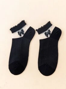 Bow Decor Ankle Socks