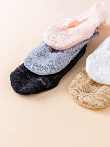 5pairs Baby Contrast Lace Invisible Socks - Multicolor - View 3