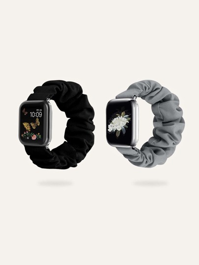 2pcs Plain Scrunchie Design Apple Watch Band Apple Watch Strap Band Apple Watch Band Apple Watch Strap Strapband ,Apple Watch Band Apple Watch Strap Band Apple Watch Band Apple Watch Strap Strap Band 49/45/44/42/41/40/38mm, Compatible With Apple Watch Band Apple Watch Strap Band Apple Watch Band Apple Watch Strap Strap Ultra/SE 8/7/6/5/4/3/2/1