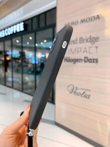 Silicone Anti-Drop Lanyard Phone Case Compatible With Apple 17/17 Air/17 Pro/17 Pro Max/16/16 Pro/16 Pro Max/16E, Soft Protective Cover - Black - View 4